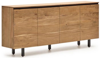 Komoda z litego drewna akacjowego z naturalnym wykończeniem 200x78 cm – obraz-1
