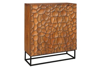 Komoda VULCANO 120 cm 3D mozaika drewno mango brązowe – grafika-1.