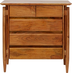 Komoda z 5 szufladami drewno akacjowe 85x85 cm – obraz-1