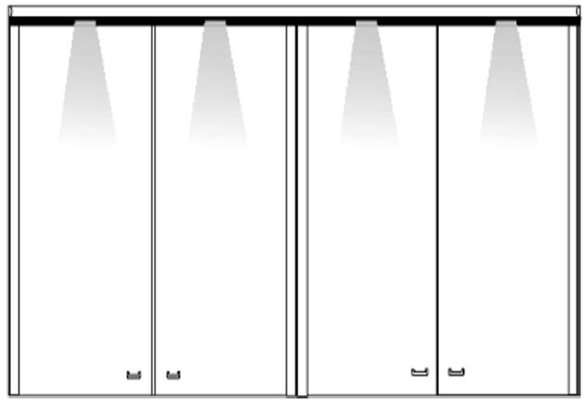 Комплект 4бр LED светление за надстройка на легло LUXOR 727019 – изображение-1