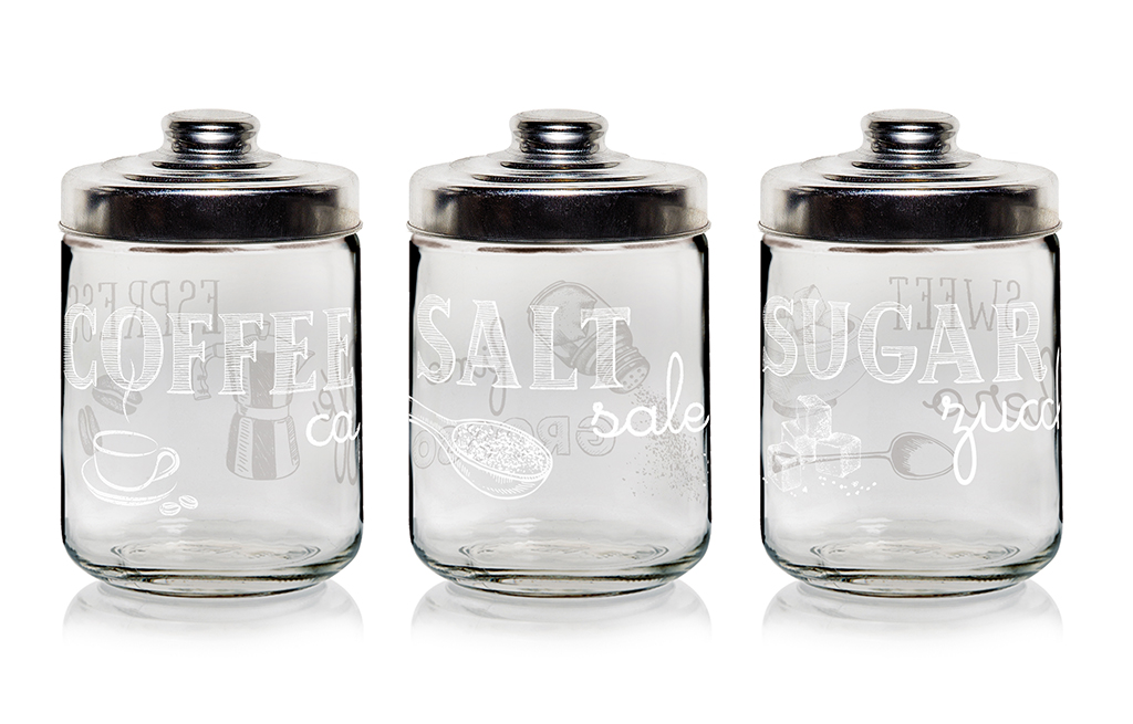 Комплект буркани за съхранение EASY WHITE – изображение-1