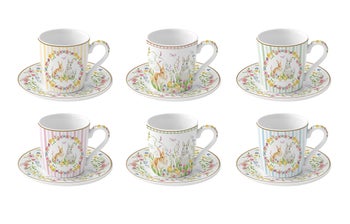 Комплект чаши за кафе с чинийки HAPPY EASTER – изображение-1