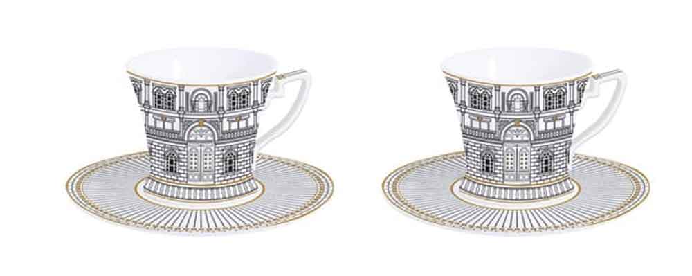Комплект чаши за кафе с чинийки PALAZZO – изображение-1