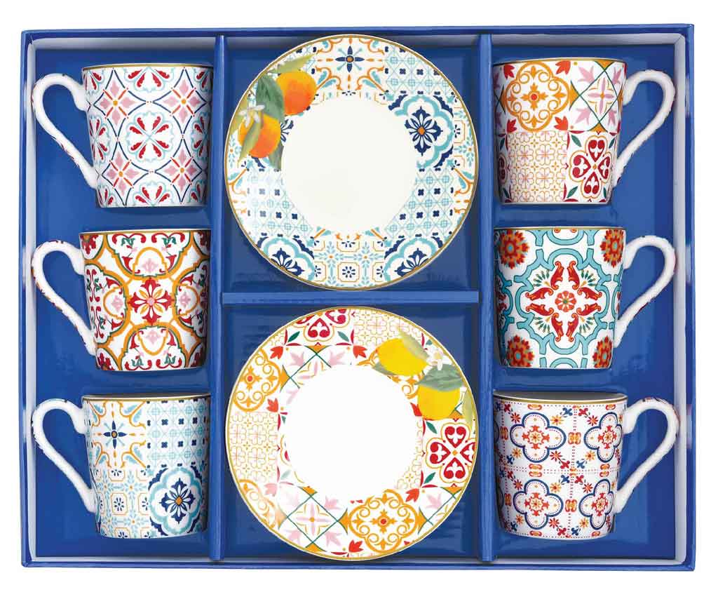 Комплект чаши за кафе с чинийки SIRACUSA – изображение-1