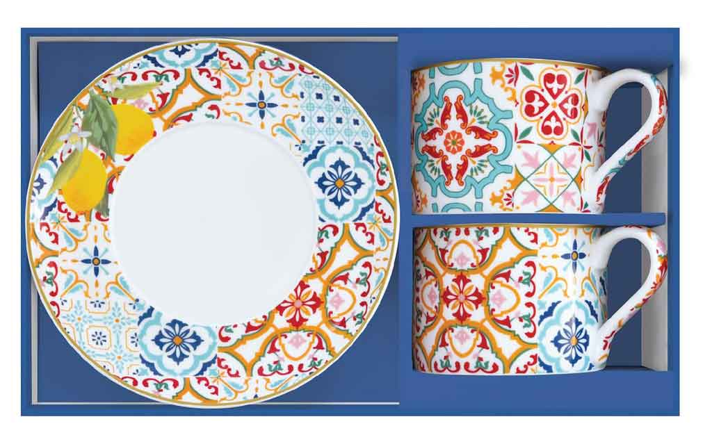 Комплект чаши за топли напитки с чинийки SIRACUSA – изображение-1