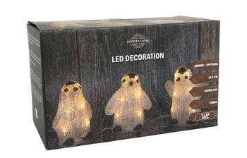 Комплект декоративни LED пингвини – изображение-1