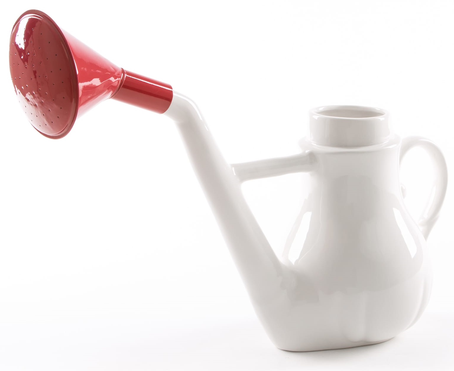 Konewka Swan 38x34 cm biało-czerwona – obraz-1