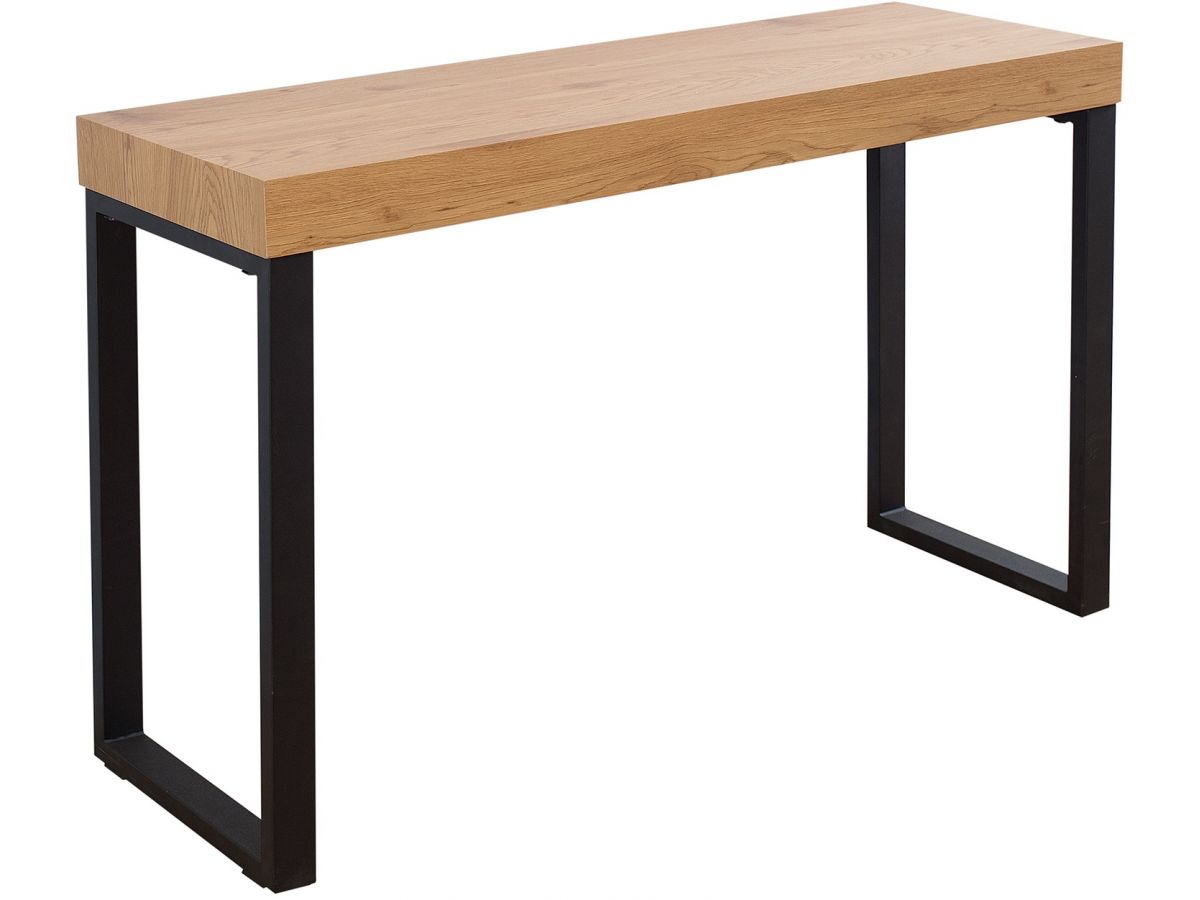 Konsola prostokątna czarna z metalowymi nogami i blatem MDF w stylu nowoczesnym – grafika-1.