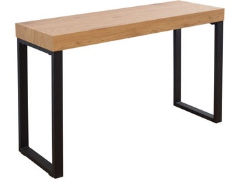 Konsola prostokątna czarna z metalowymi nogami i blatem MDF w stylu nowoczesnym – grafika-1.