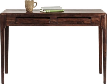 Skrivebord Laptop Brooklyn Valnøtt - Bord i Massivt Tre 110x40cm – bilde-1.