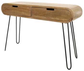 Konsola drewniana z szufladami 120x30 cm – grafika-1.