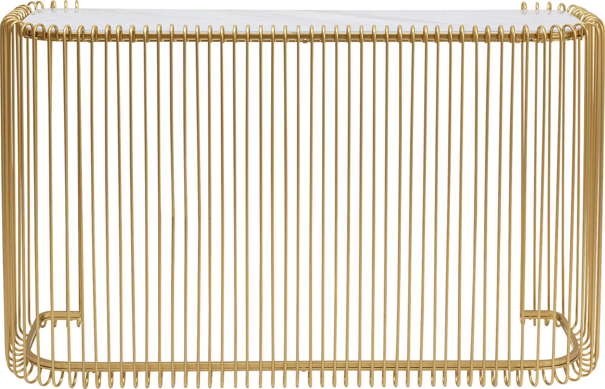 Konsoll Wire Glass Marmor Gull 142x89cm – bilde-1.