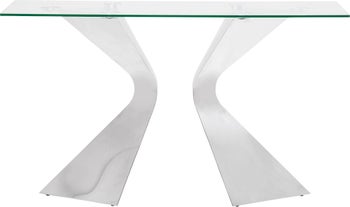 Konsolbord Gloria - Krom/Glas, 82x140cm – bild-1.