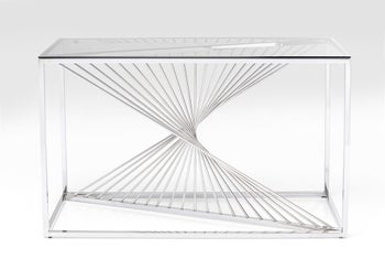 Konsollbord Laser Sølv/Glass 78x120cm – bilde-1.