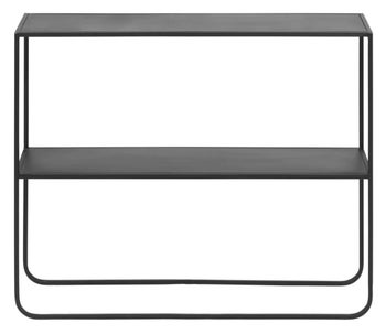 Konsola czarna metalowa 100x35 cm – obraz-1