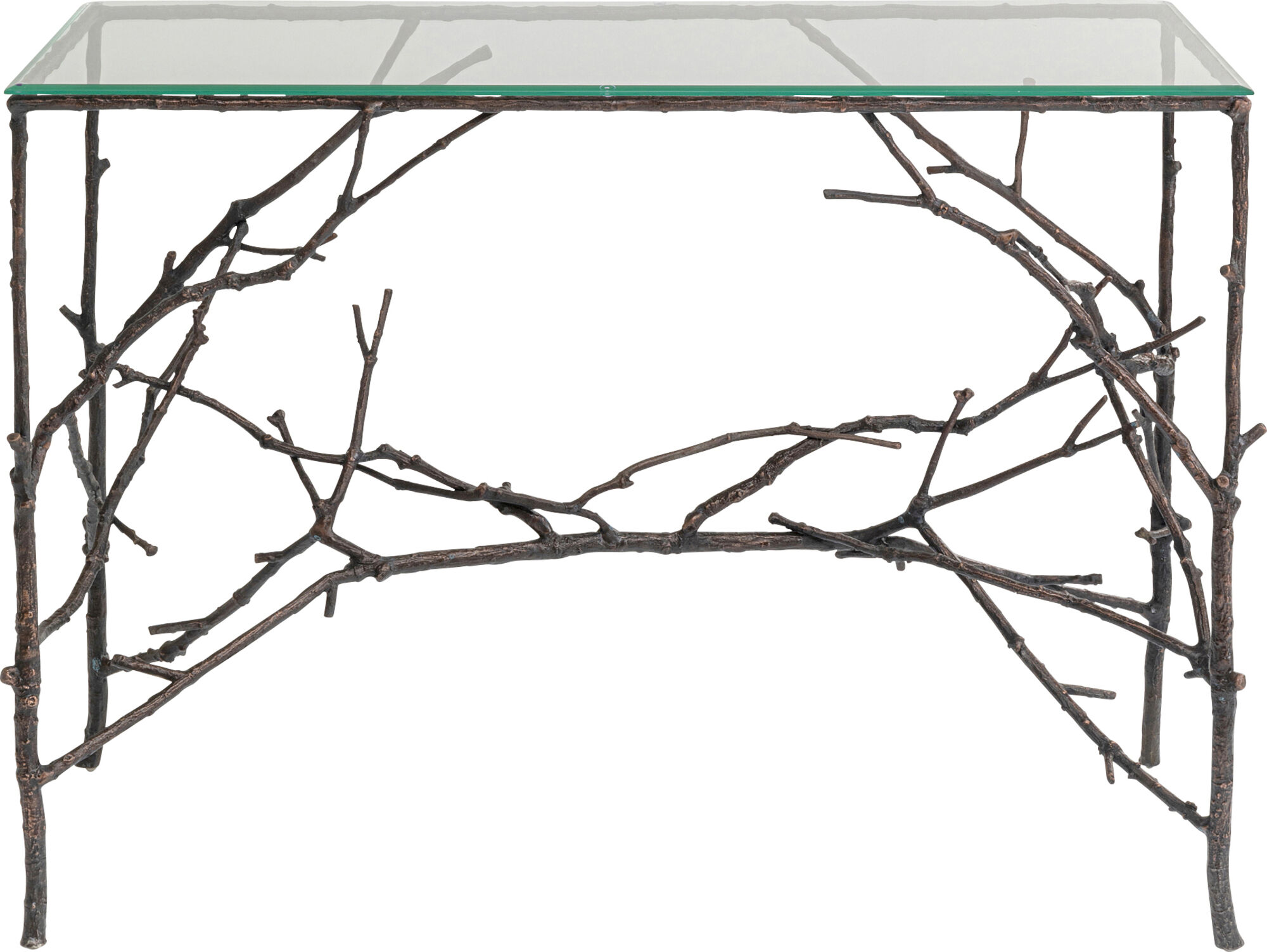 Konsollbord Tree Branch - Stål/Glass 105x49cm – bilde-1.