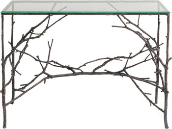 Konsollbord Tree Branch - Stål/Glass 105x49cm – bilde-1.