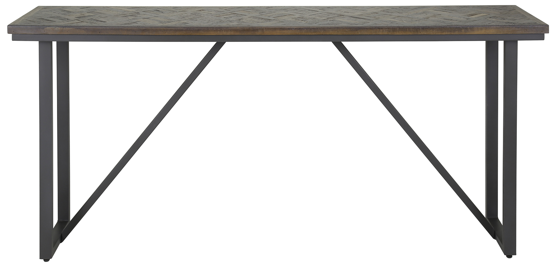 Konsola industrialna szeroka drewniana 170x40 cm – obraz-1