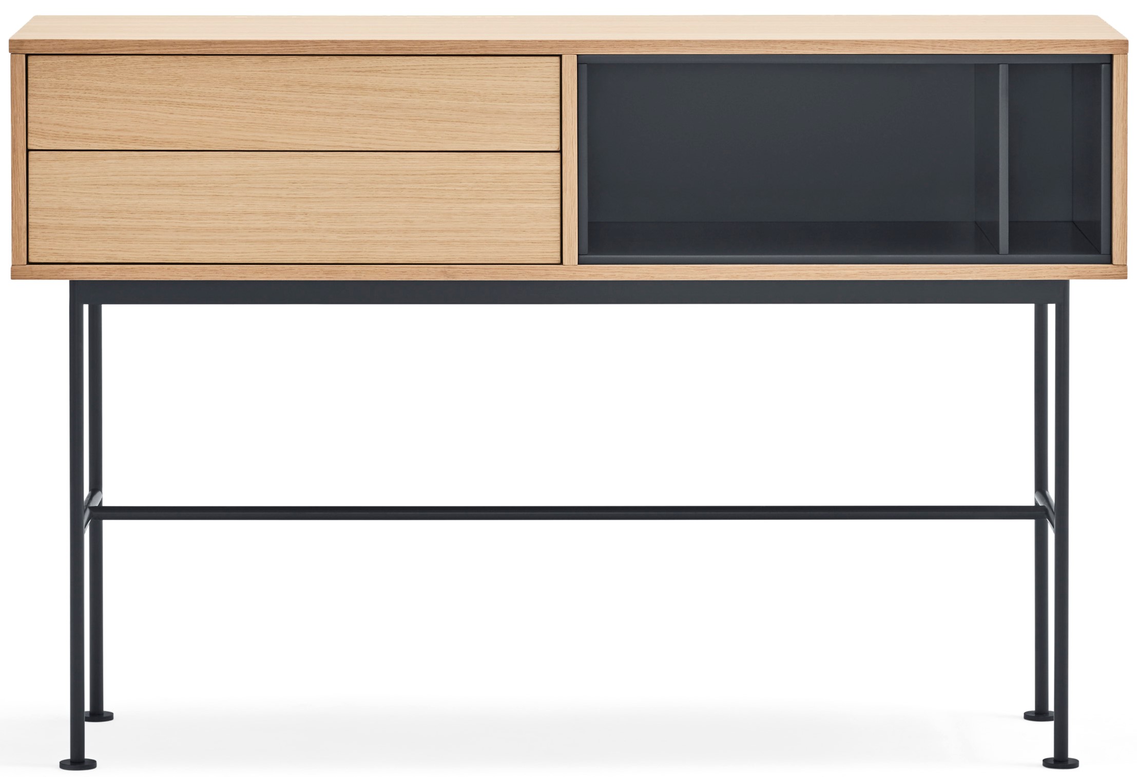 Konsola Yoko 120x35 cm antracytowa – obraz-1