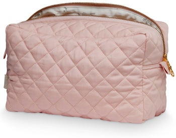 Kosmetyczka bawełniana różowa 27x12 cm – obraz-1