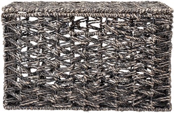 Kosz dekoracyjny 36x22 cm czarny – obraz-1