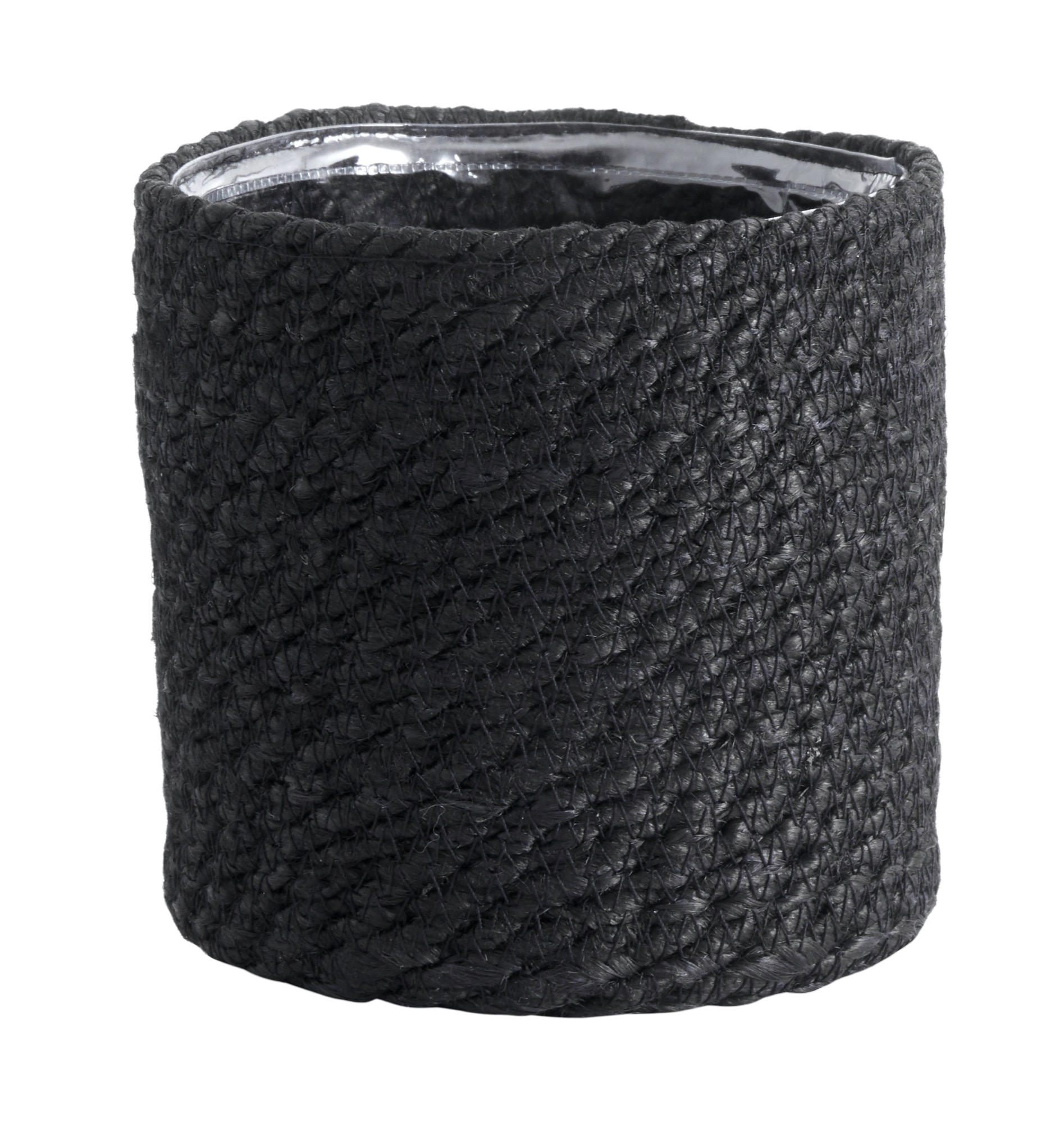 Kosz dekoracyjny Jute ∅14x14 cm czarny – obraz-1