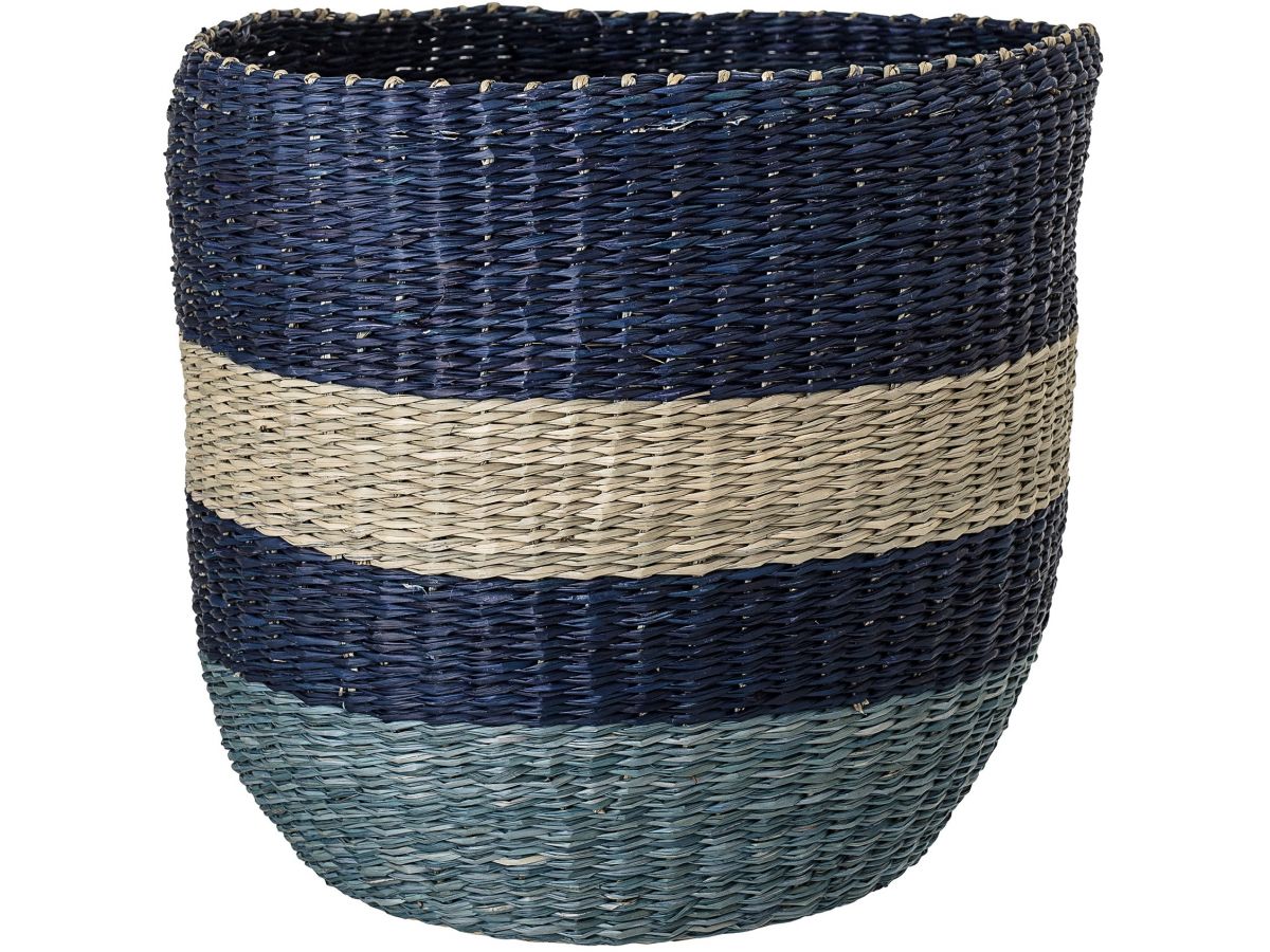 Kosz do przechowywania niebieski Ø33x31 cm – obraz-1