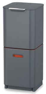 Kosz do segregacji śmieci Totem Compact 40l grafitowo-pomarańczowy – obraz-1