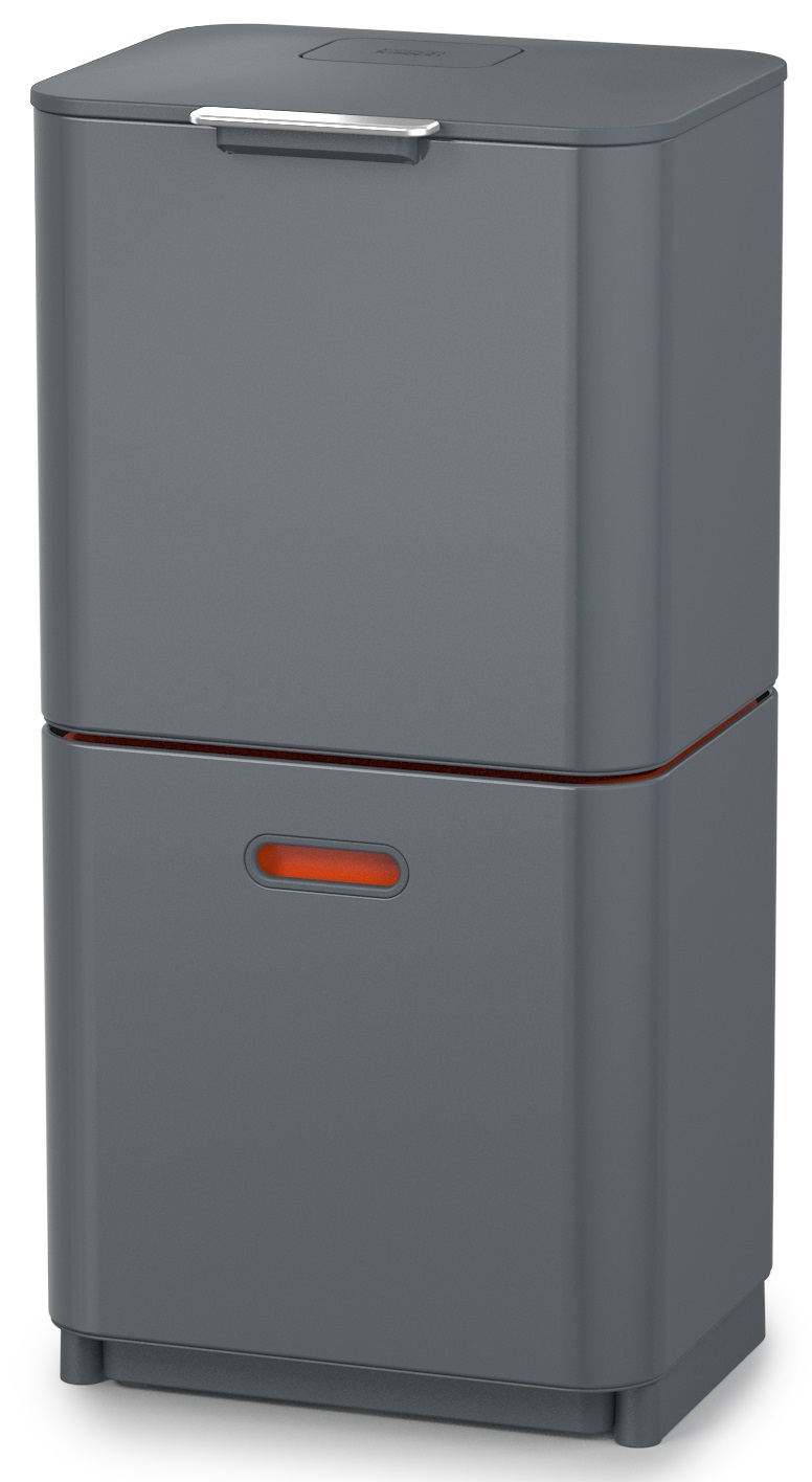 Kosz do segregacji śmieci Totem Max 60l grafitowo-pomarańczowy – obraz-1