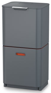 Kosz do segregacji śmieci Totem Max 60l grafitowo-pomarańczowy – obraz-1