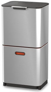 Kosz do segregacji śmieci Totem Max 60l srebrno-pomarańczowy – obraz-1