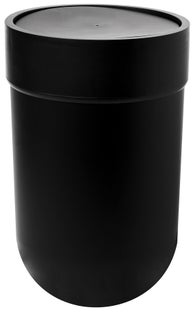 Kosz łazienkowy 7L czarny 19x19 cm – obraz-1