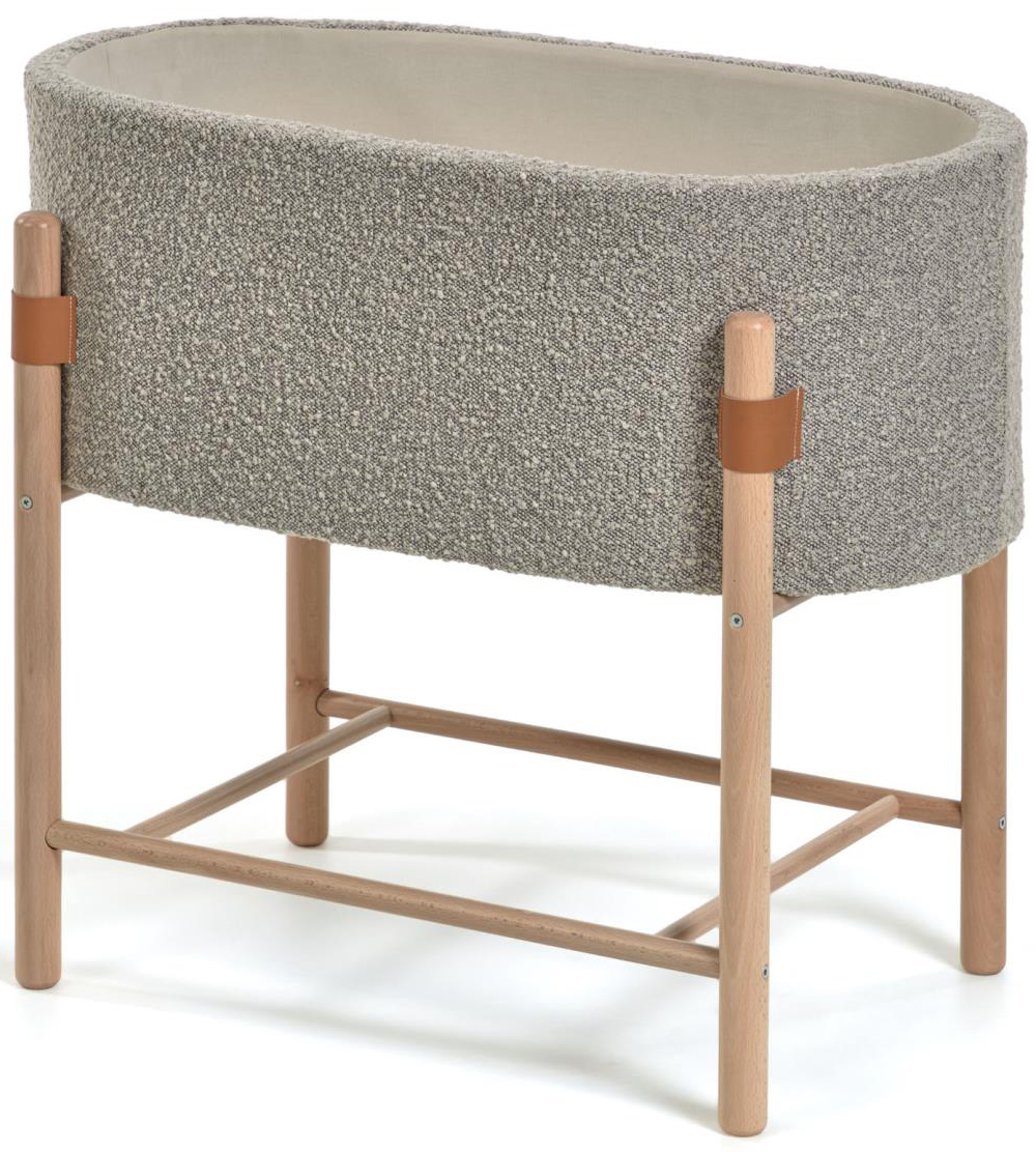 Kosz dla niemowląt 80x46 cm szary – obraz-1