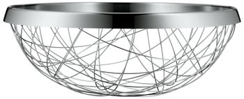 Kosz na owoce srebrny ∅30 cm – obraz-1