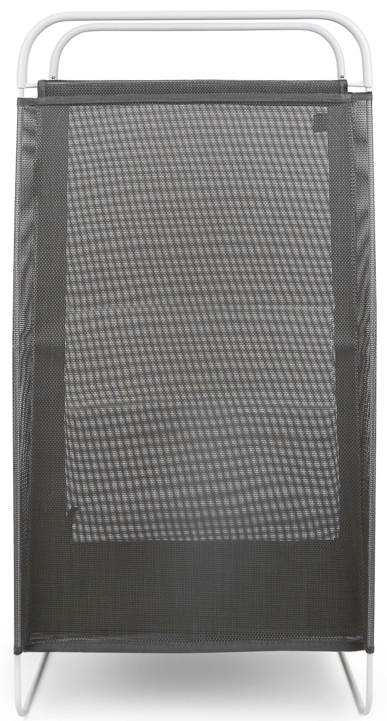 Kosz na pranie metalowy szary 41x31 cm – obraz-1