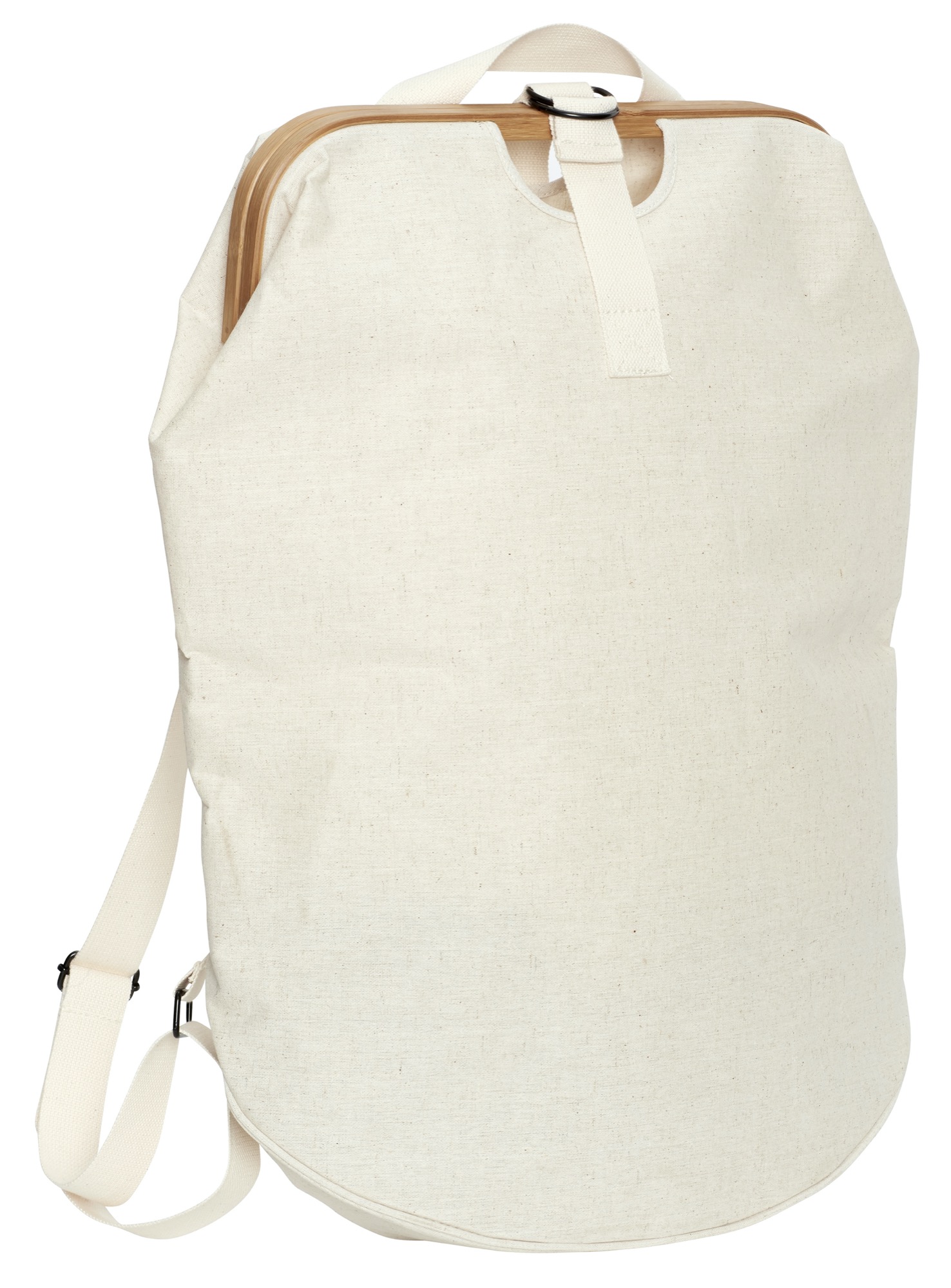 Kosz na pranie beżowy 41x25 cm – obraz-1