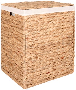 Kosz na pranie z pokrywą naturalny hiacynt wodny 43x55 cm – grafika-1.