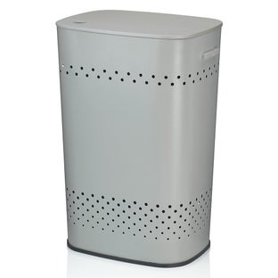 Kosz na pranie z siedziskiem 60l.szary Malaga – grafika-1.