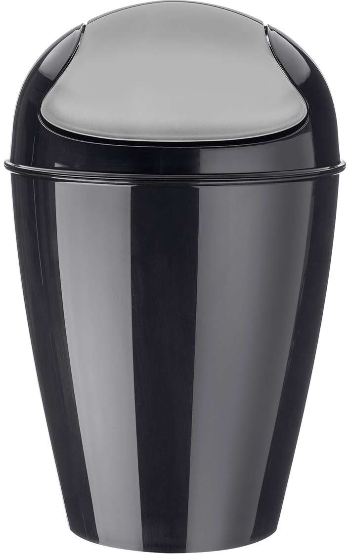 Kosz na śmieci Del 22x36 cm czarny – obraz-1