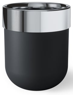 Kosz na śmieci Junip Ø22x26 cm czarno-srebrny – obraz-1