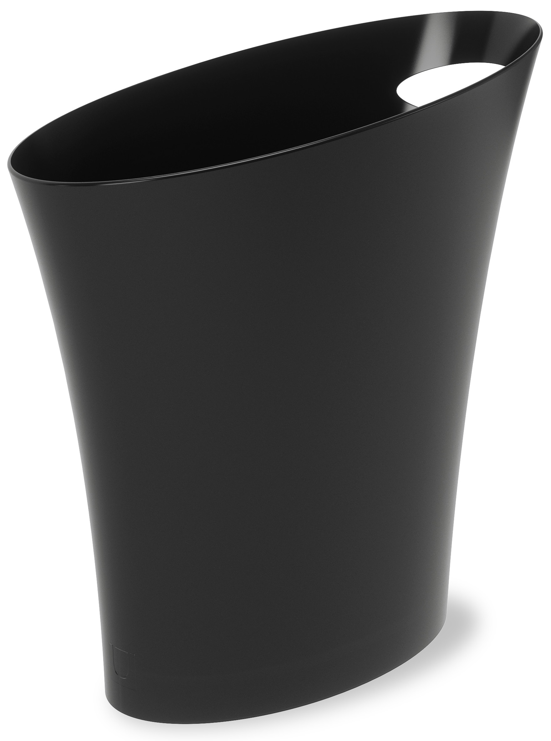 Kosz na śmieci Skinny 34x33 cm czarny – obraz-1