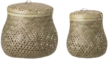 Kosze dekoracyjne Almaaz (2-set) 24x25 cm naturalne  – obraz-1