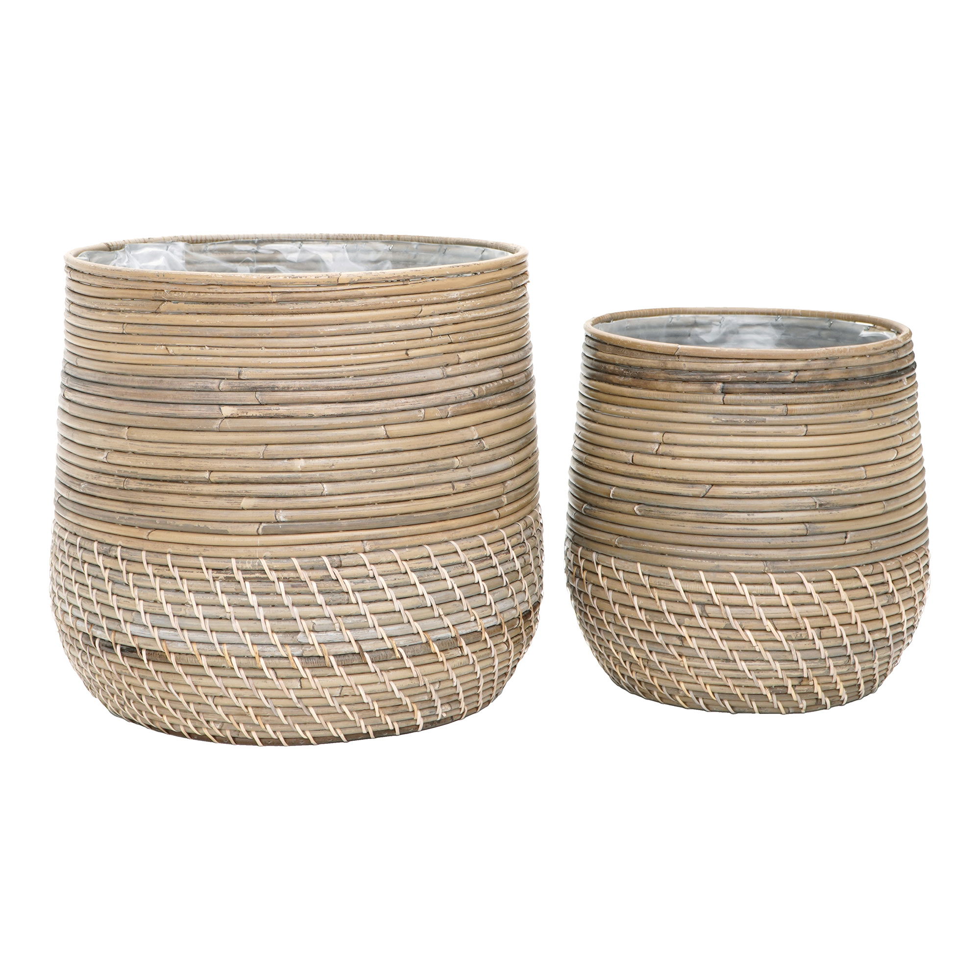 Kosze dekoracyjne dekoracyjne 2-set rattan naturalne – grafika-1.