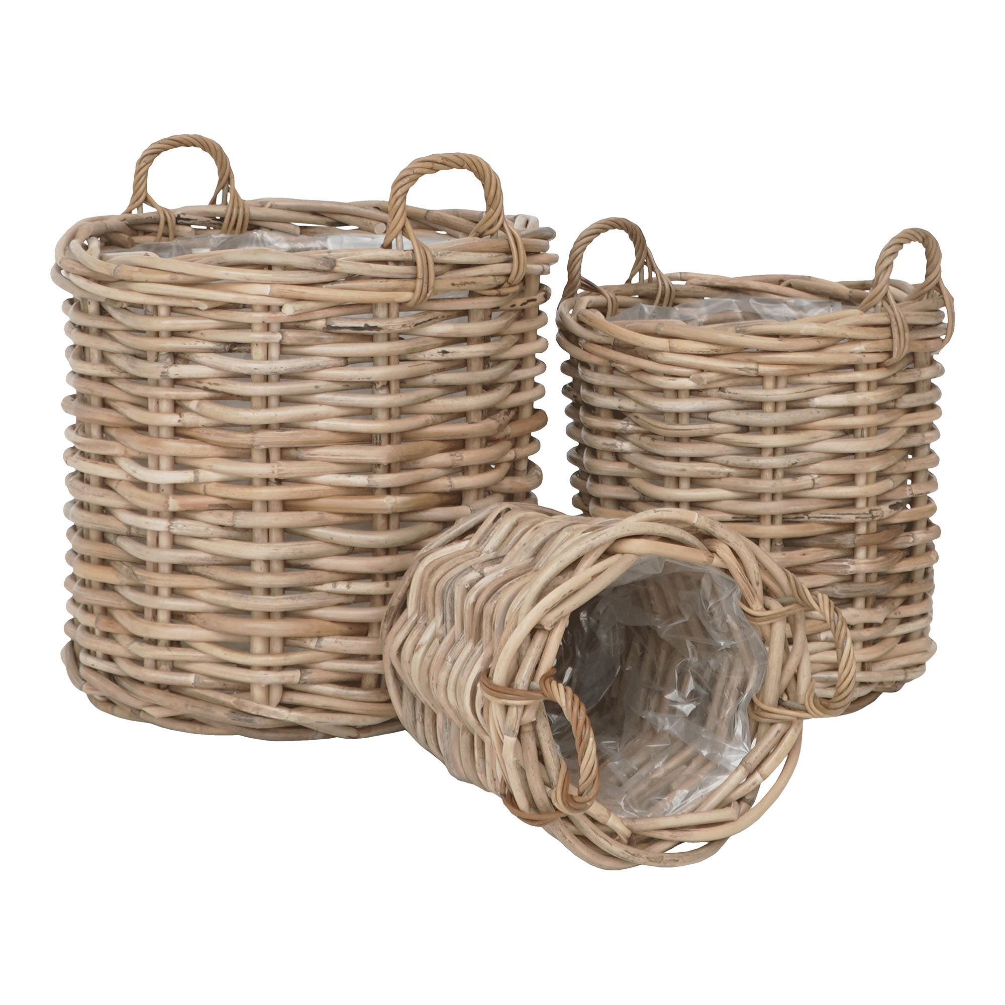 Kosze dekoracyjne dekoracyjne 3-set rattan naturalne – grafika-1.