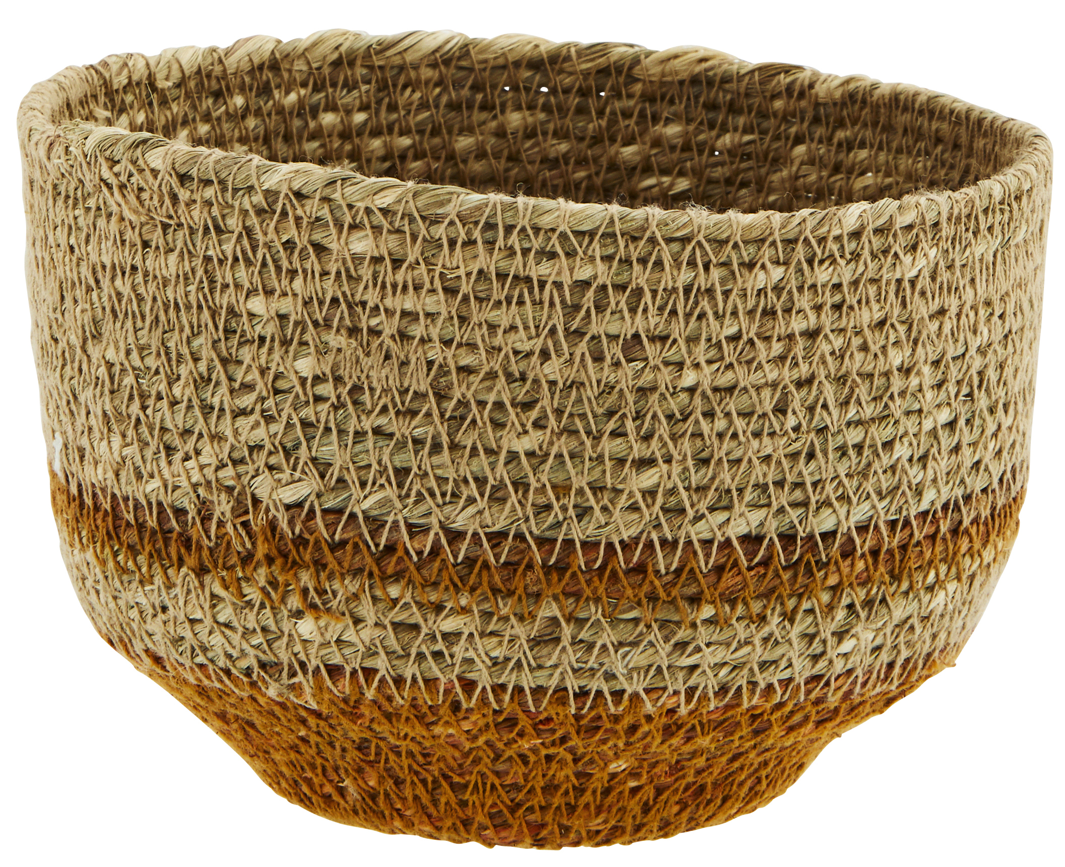 Koszyk dekoracyjny brązowy Ø13x9 cm – obraz-1