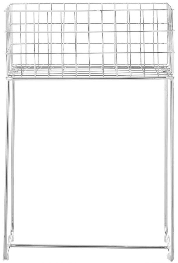 Kwietnik metalowy srebrny 75x50 cm – obraz-1