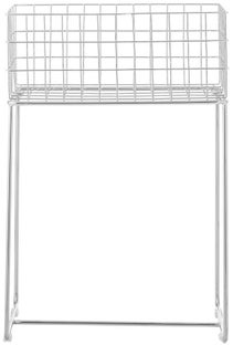 Kwietnik metalowy srebrny 75x50 cm – obraz-1