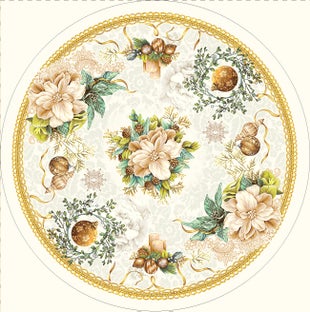 Кръгла покривка за маса CANDLE ф 135 см – изображение-1