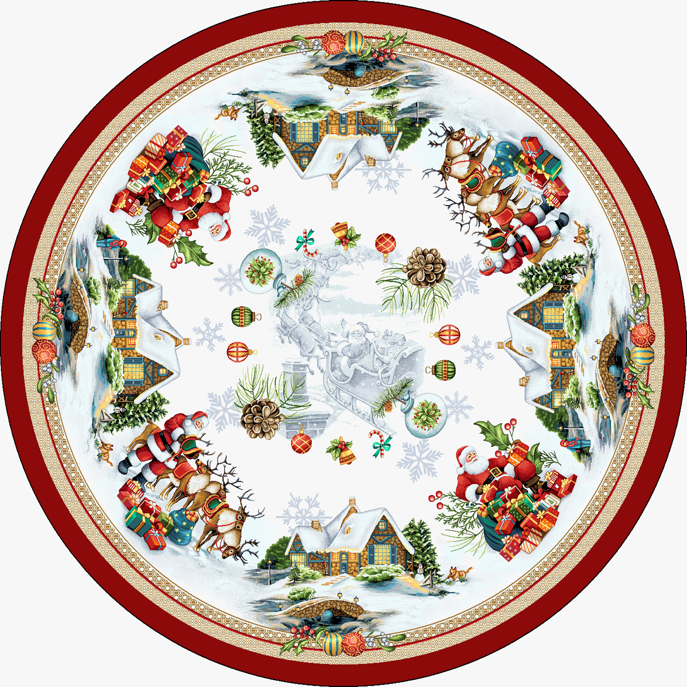 Кръгла покривка за маса FROSTY ф135 см – изображение-1