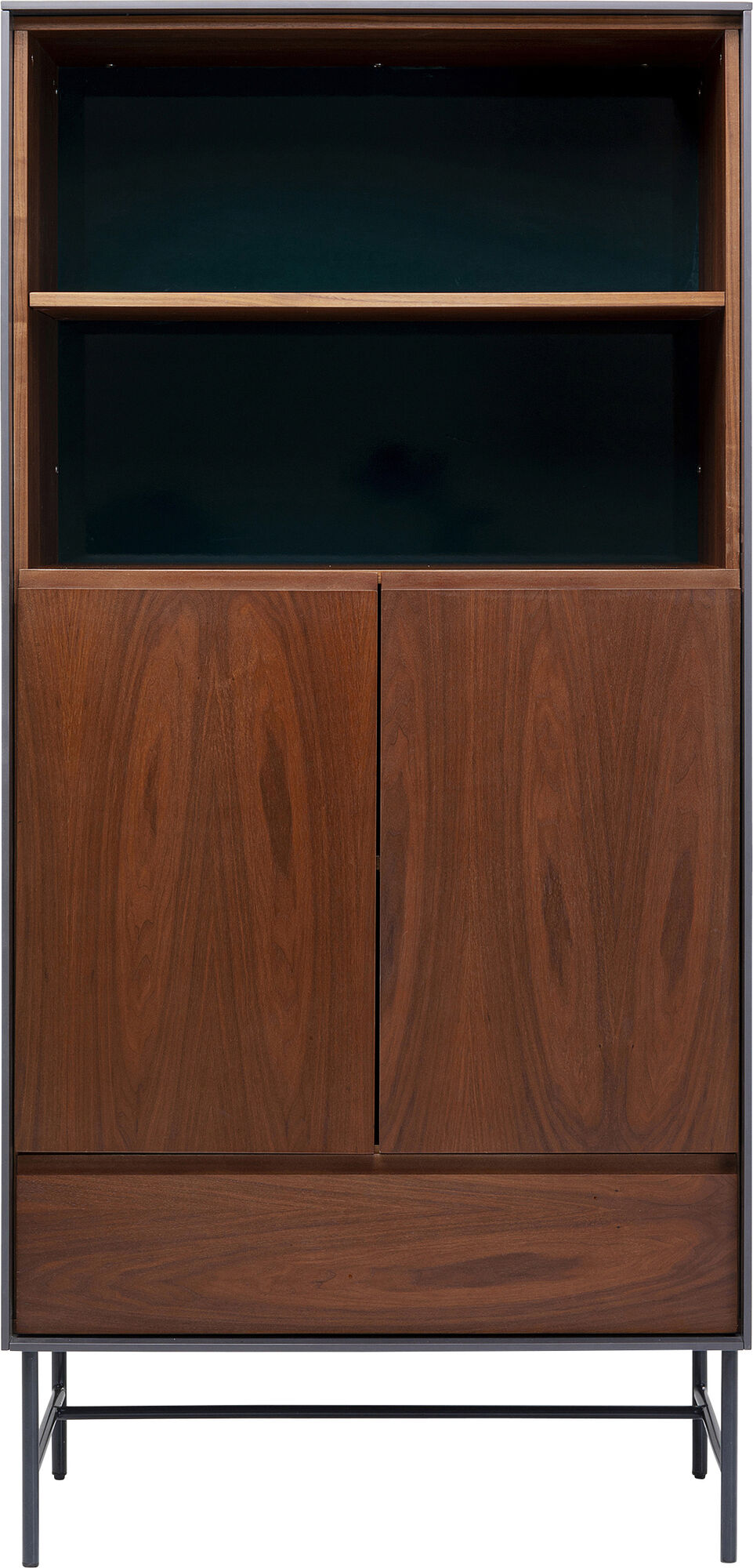 Kredens Selina 82x170 cm ciemnoszary - front brązowy – grafika-1.